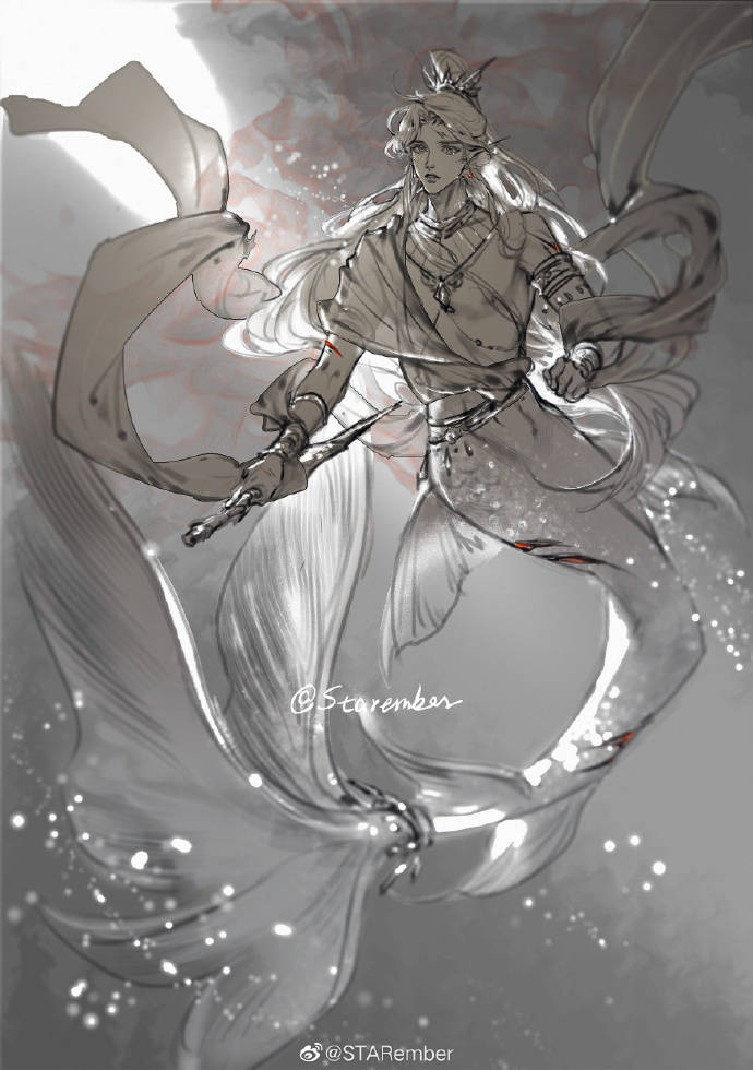 天官灰灰新摸鱼战损人鱼配海盗头子又帅又扎心不要乱代餐