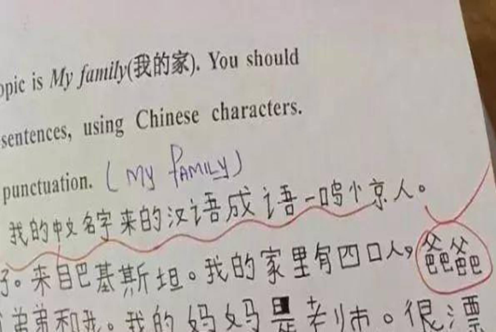 来看看美国初中生中文试卷,中国学生表示压力很大