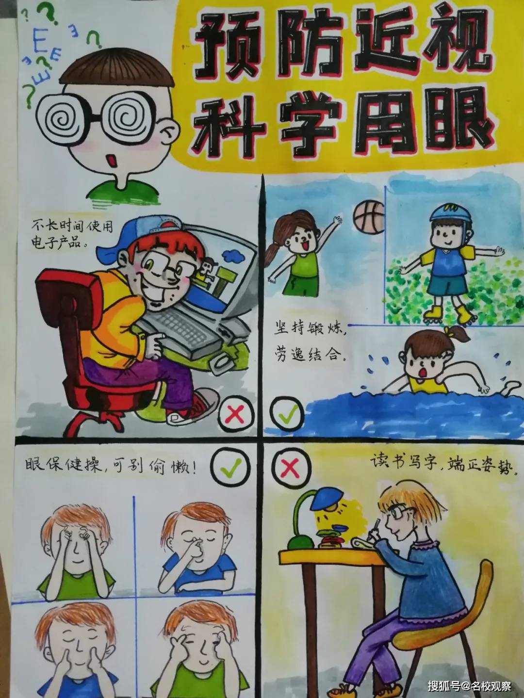 关于近视防控秘籍,成都小学生们的这些画说得太好啦!