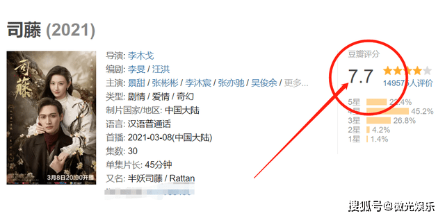 司藤已完播评分骤降77评论区闹翻了究竟是谁的错