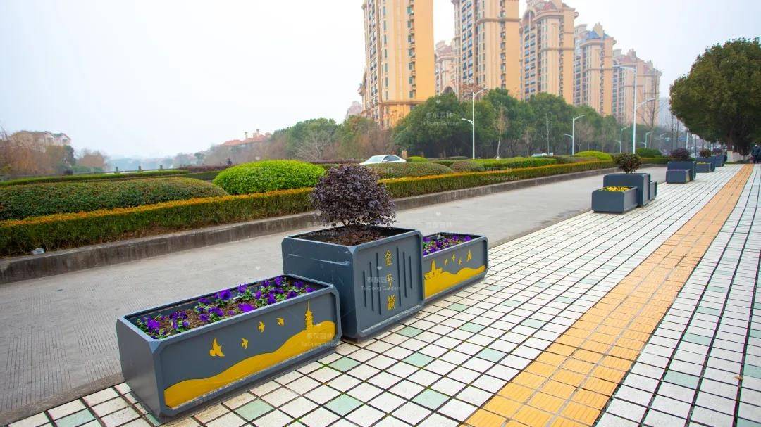 美丽城市花箱护栏靓丽的风景线