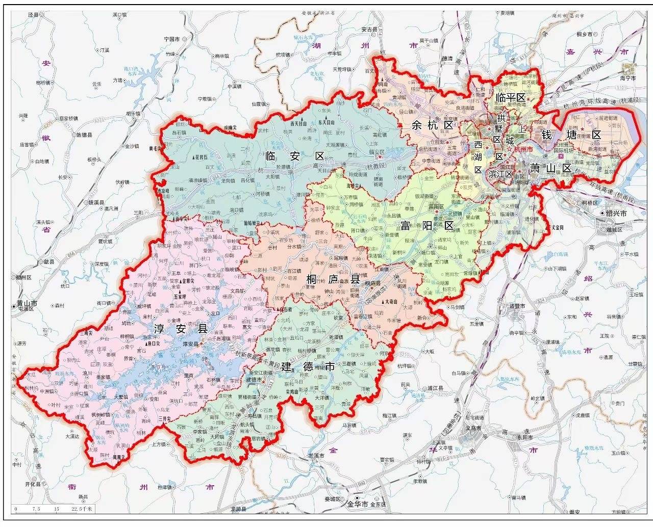 杭州最新城市规划图,杭州地铁2030年规划,杭州各个区分布图_大山谷图库