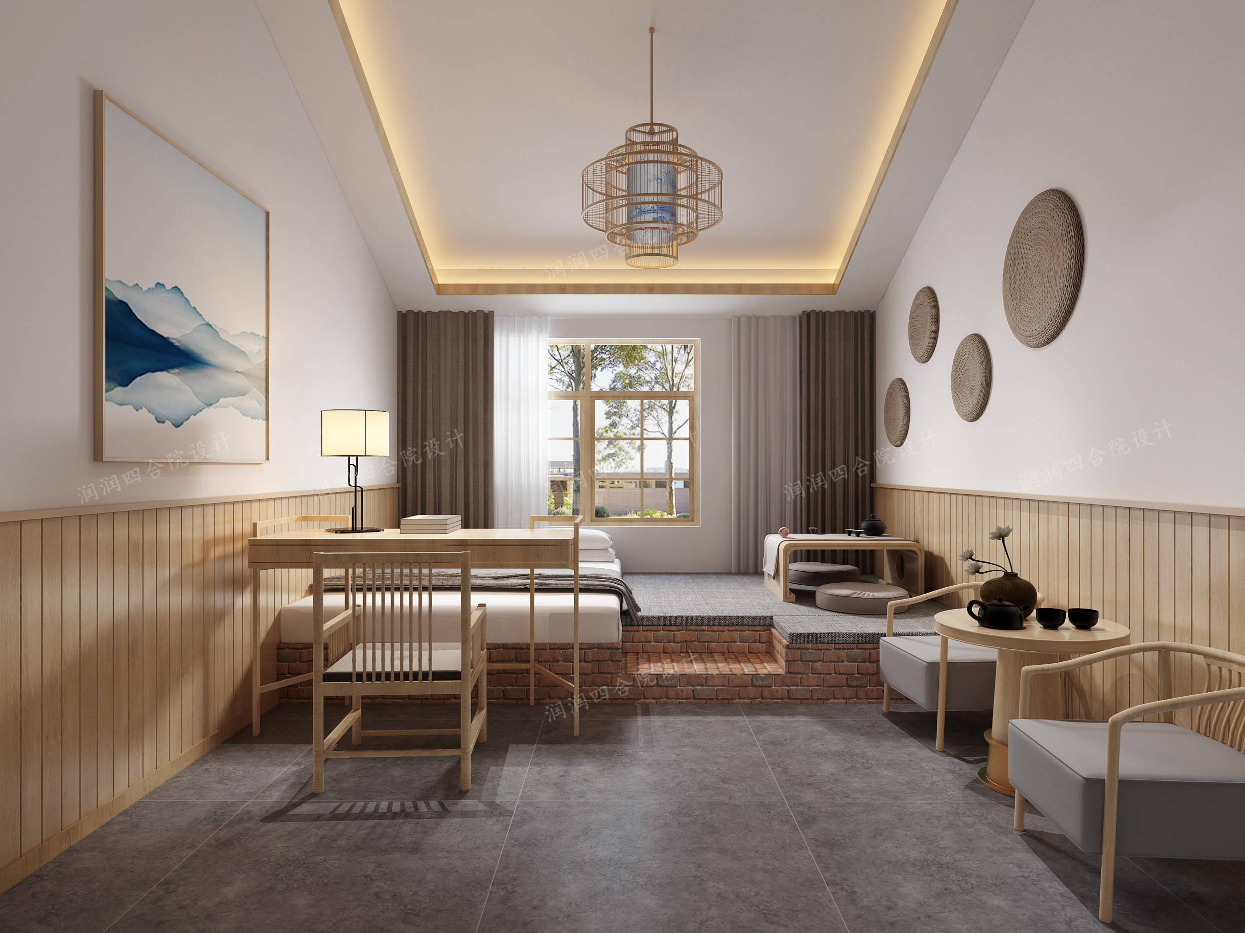湖南郴州三层现代四合院民宿建成案例润润四合院设计刘鹰