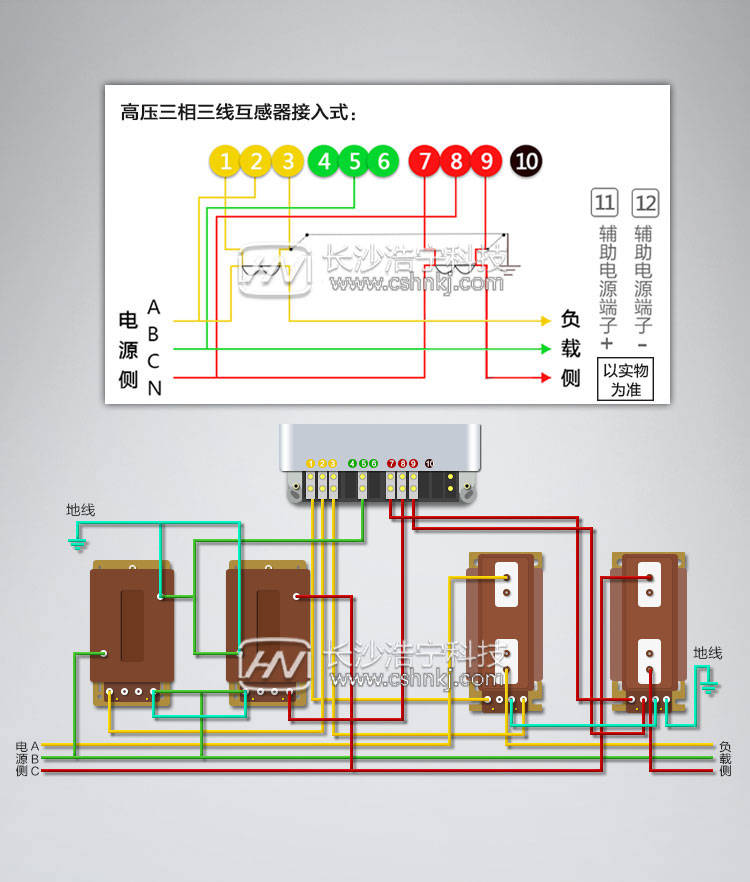 三相电表互感式接线方法 接入