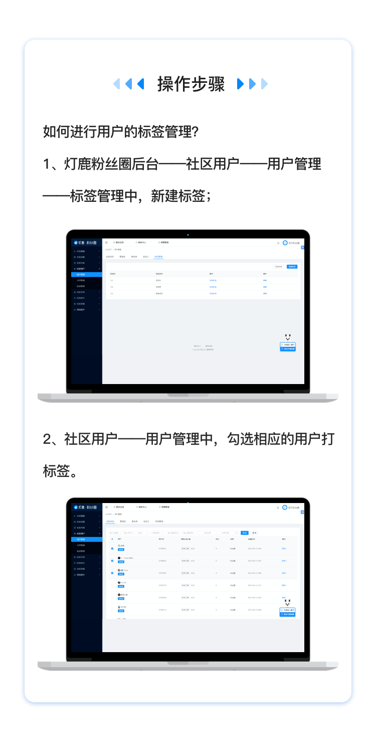 推送关怀信息,活动通知,产品营销等内容,基于用户标签的信息速推和