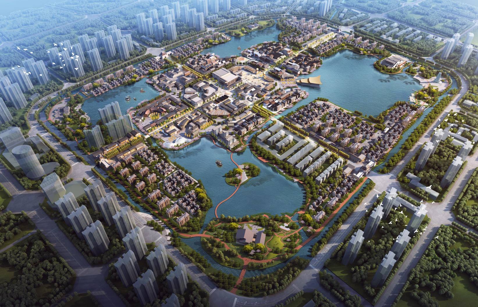 宁陵葛天文化城开工建设,建筑面积70余万平方米_四湖