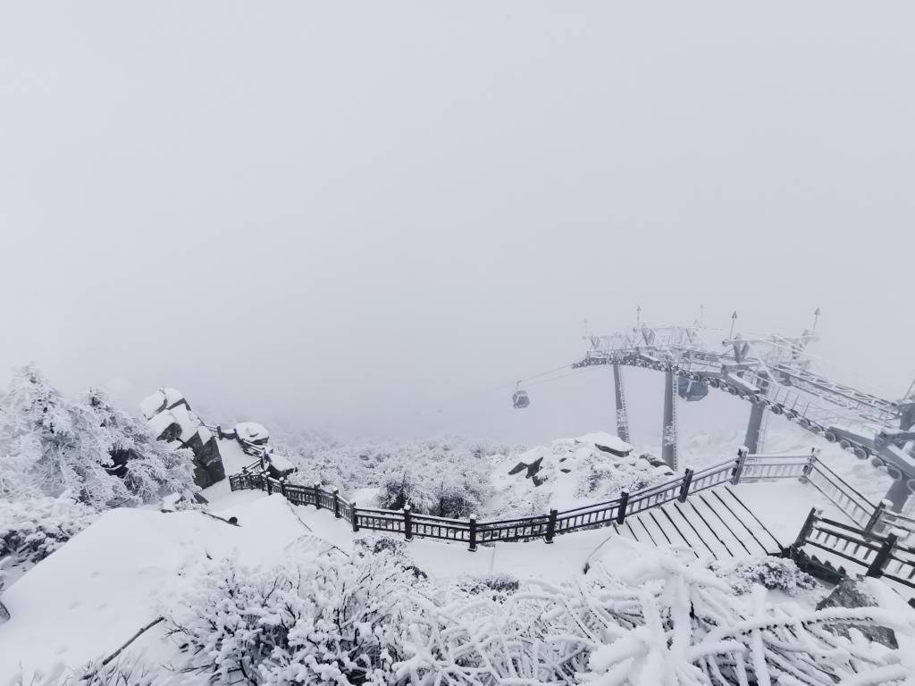 四月的太白山 春雪与云海交织如画