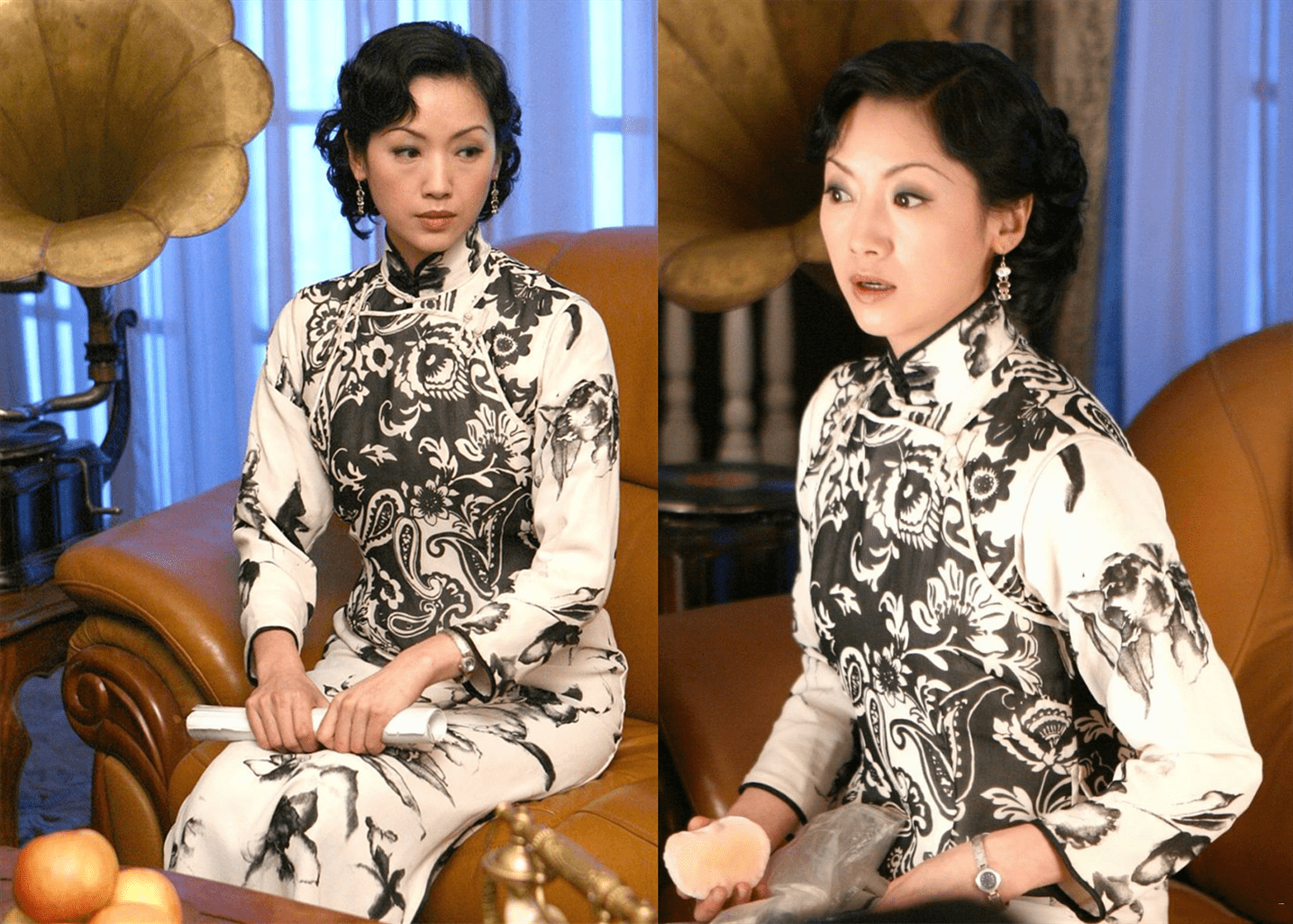 吴倩莲的美真高级即使穿着普通的旗袍裙也还是那么温柔