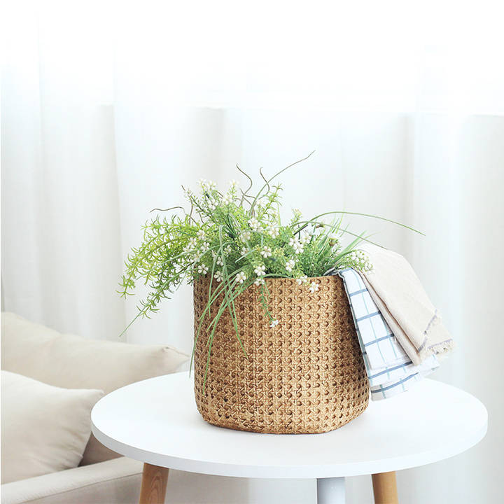 藤编花篮,让花草绿植成为一门艺术_花盆