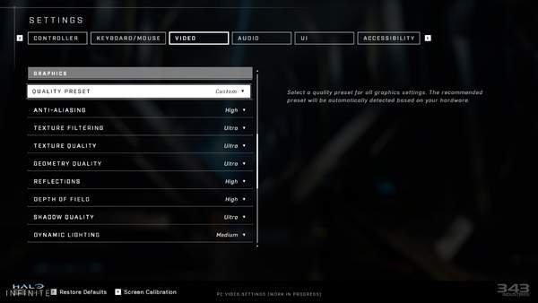 快捷键|《光环无限》PC部分画面设置曝光 呈现顶级游戏体验