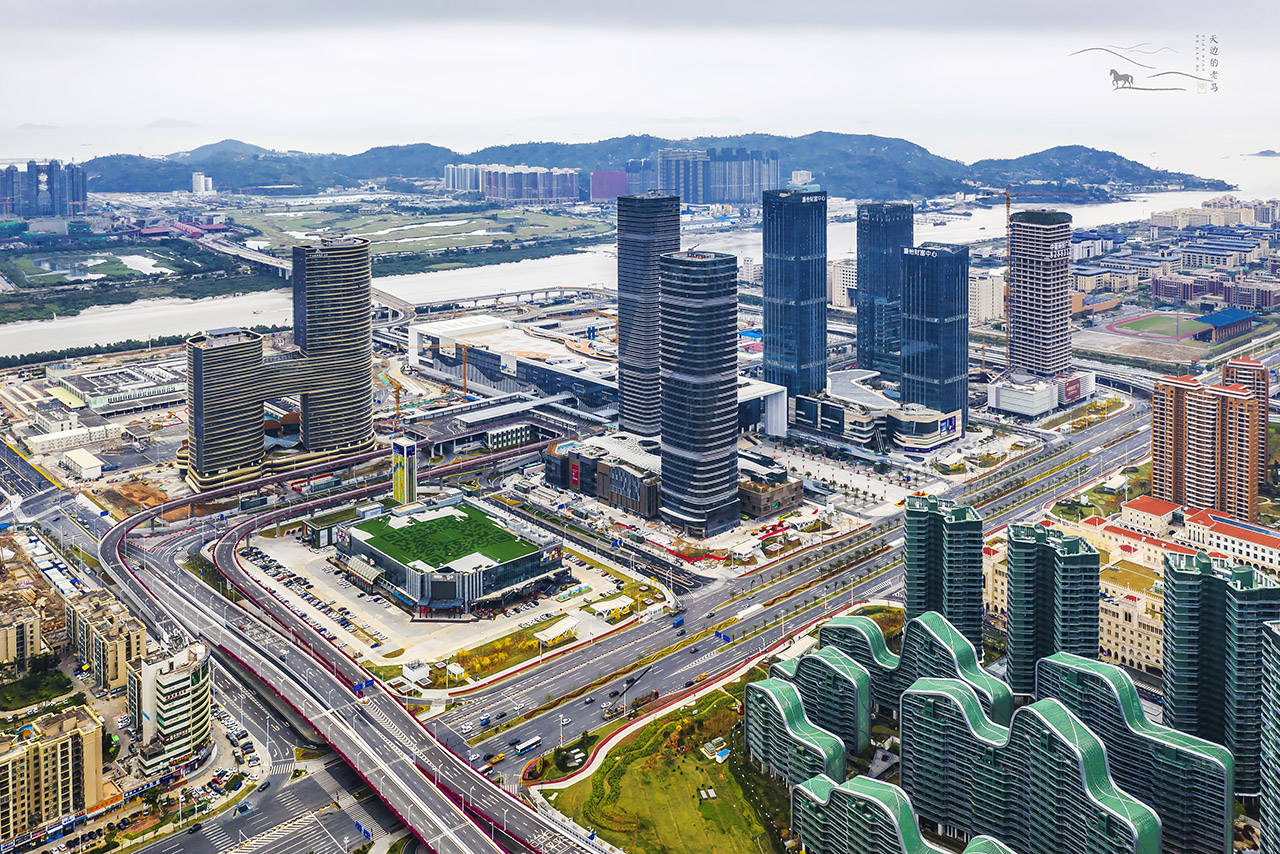 空中看珠海新区 与澳门最短不到0米 未来广东最有潜力的位置 横琴