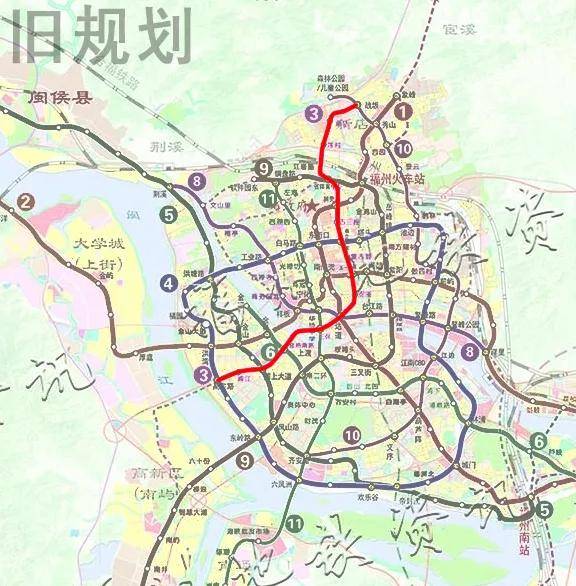 重磅福州地铁第三轮线网调整3号线直通高新区8号线延至闽侯