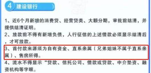 有四大行（工商，农业，中国，建设）则对于首付款有了更加严格的管控：