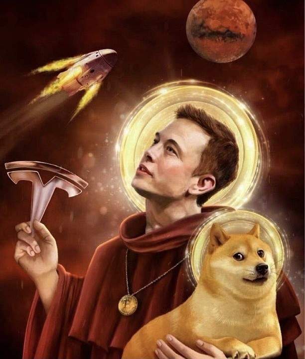甚至马斯克还在网上发了个帖子:"我要养一个跟狗狗币头像同款的柴犬