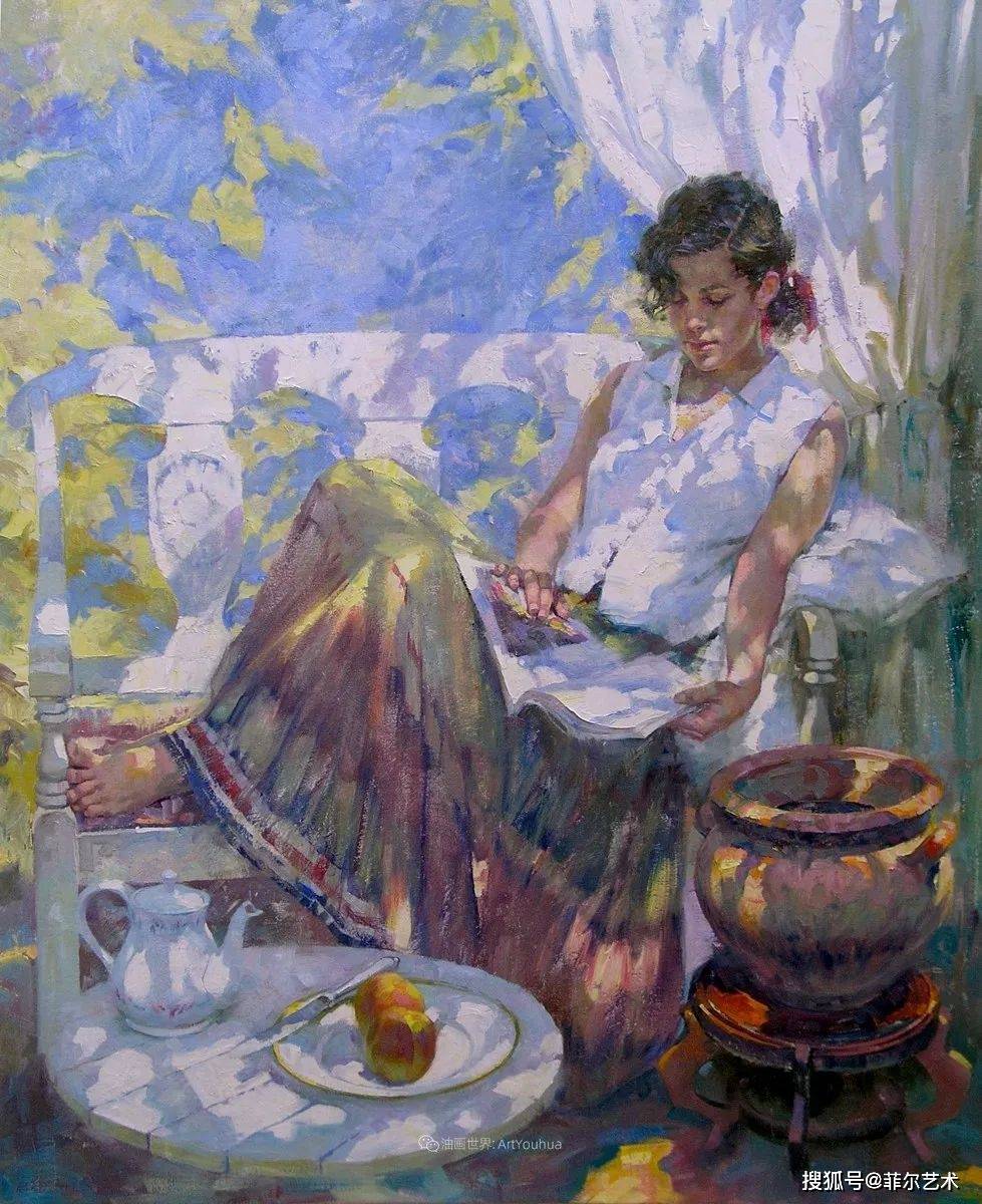 美国油画艺术家卡特笔下的美女这画面感真强