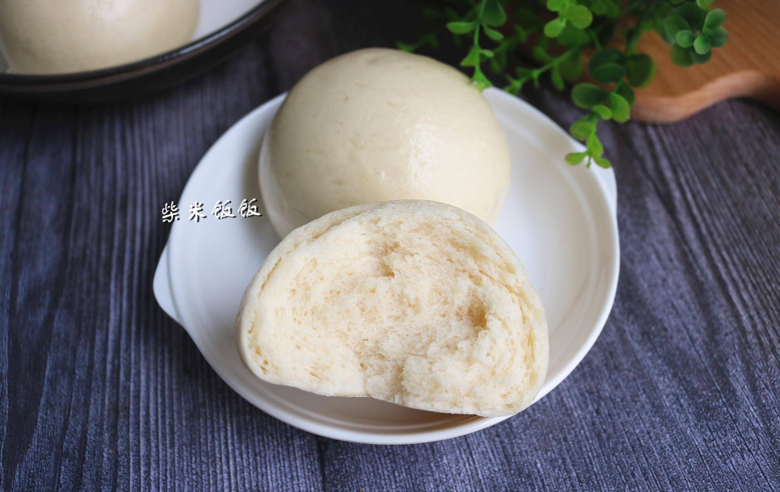山东戗面馒头家常做法香软又筋道没有菜白嘴也能吃2个