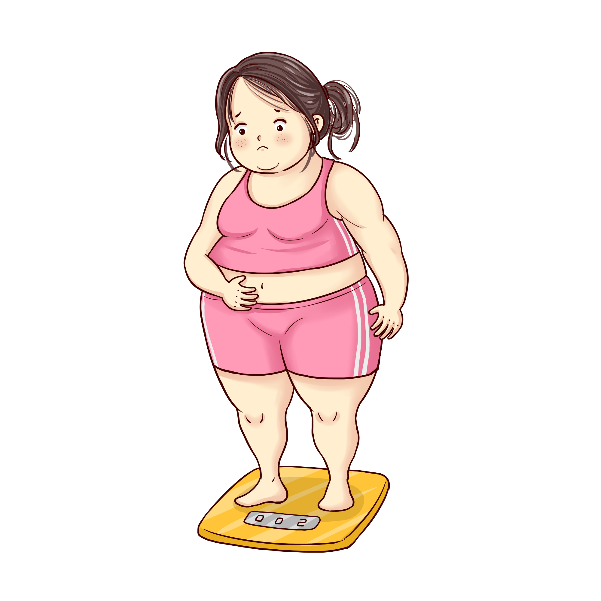 胖子漫画减肥图片