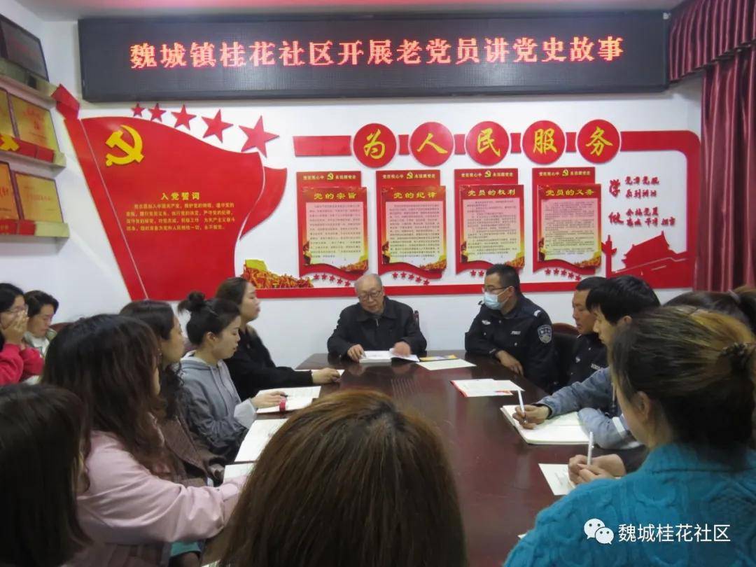 【社区动态】魏城镇桂花社区开展党史学习教育系列活动