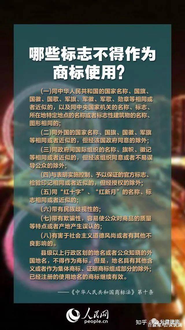 不能注册商标的范围有哪些呢