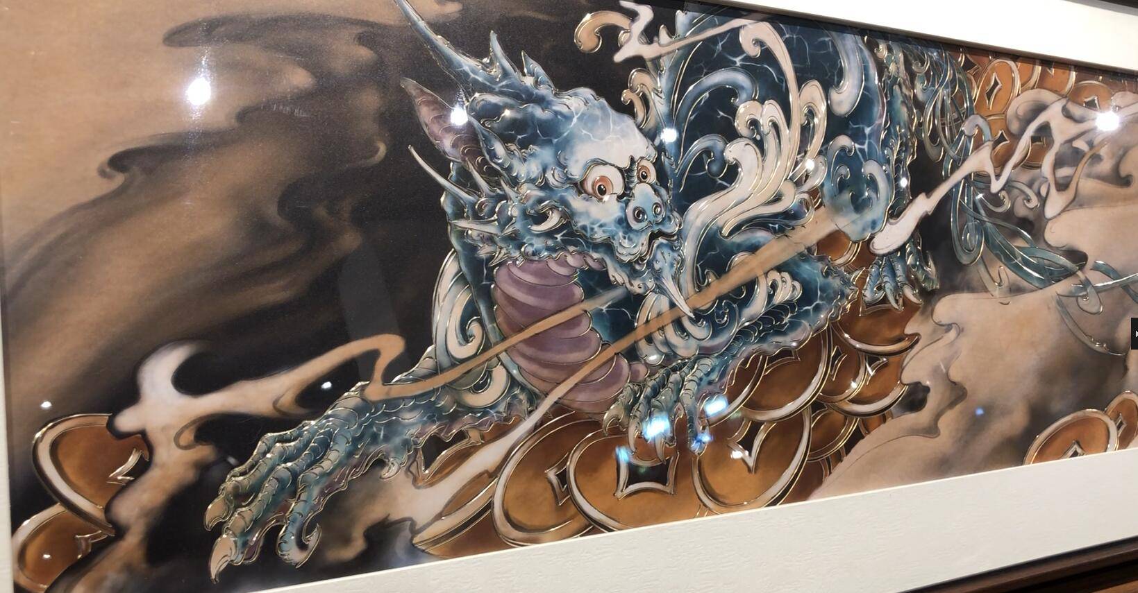 铜版錾刻画貔貅图辛丑由龙出品