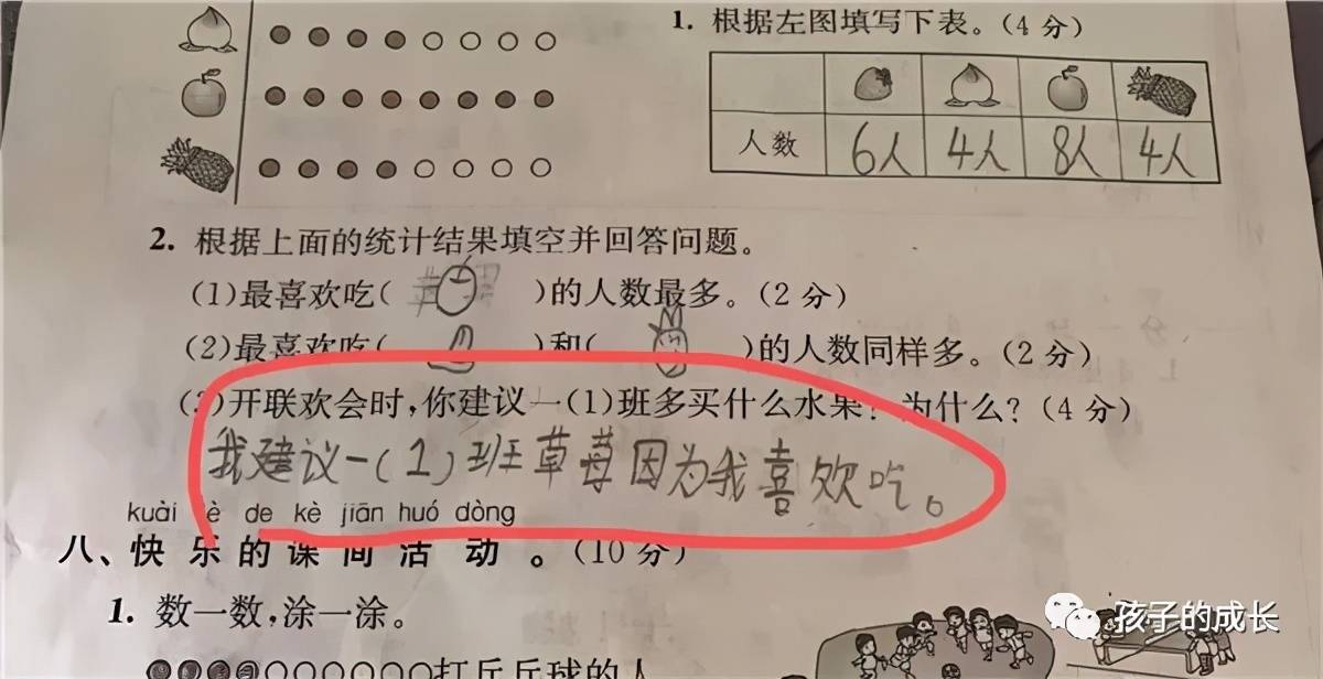 小學生作業又出新包袱啞巴吃黃連的下一句聾子喝綠茶