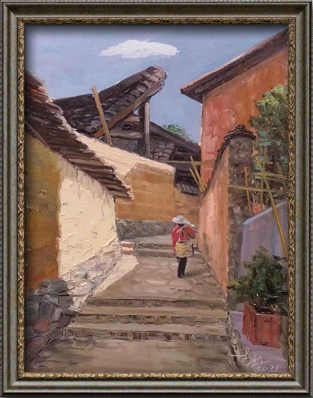 《福建南岩古村王丙丁老先生的祖传老物件》 60x80cm,2021年,布面油画