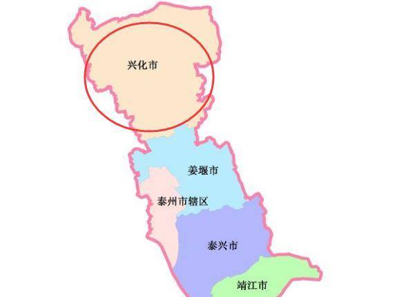 兴化市行政区划图图片