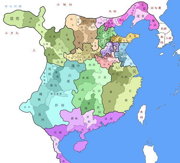 三国时期郡县地图图片