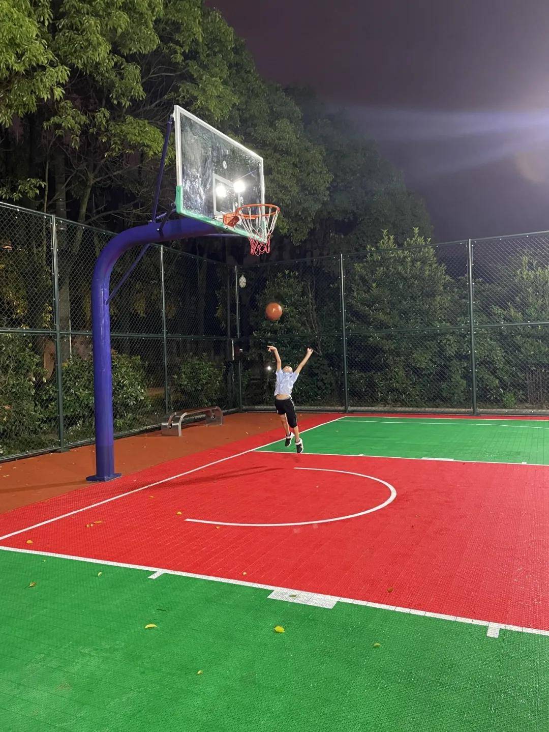 堡城村建起高标准悬浮式篮球场,村民打球有了好去处