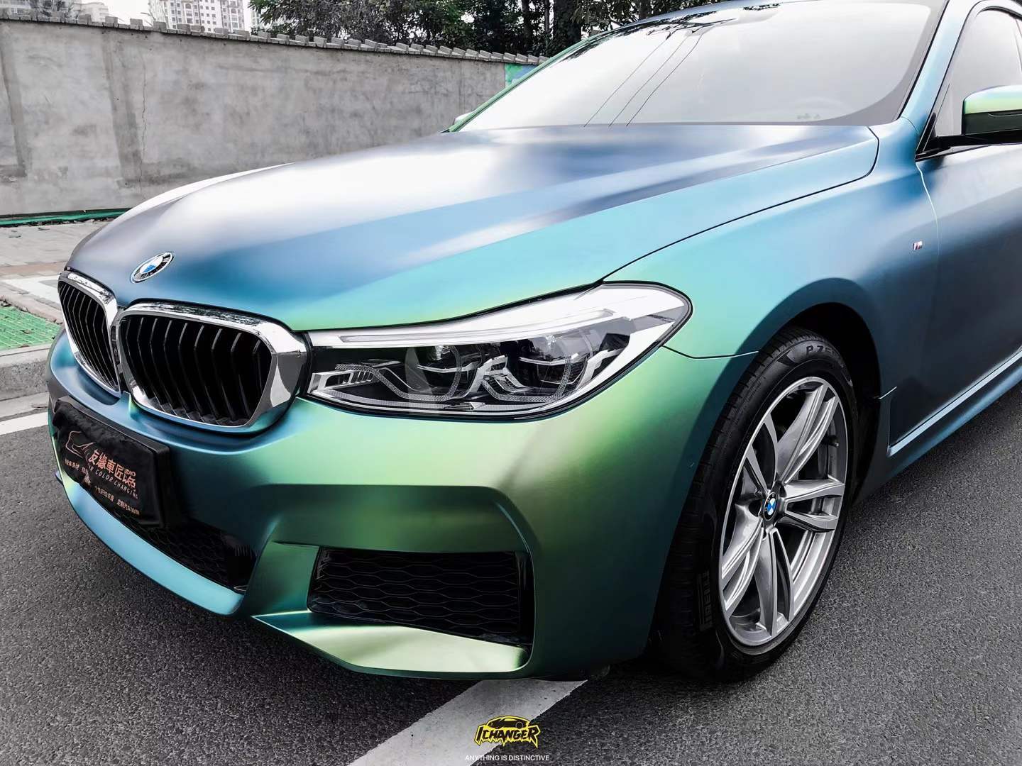 宝马630i贴膜ichangericr改变者亚面早春绿