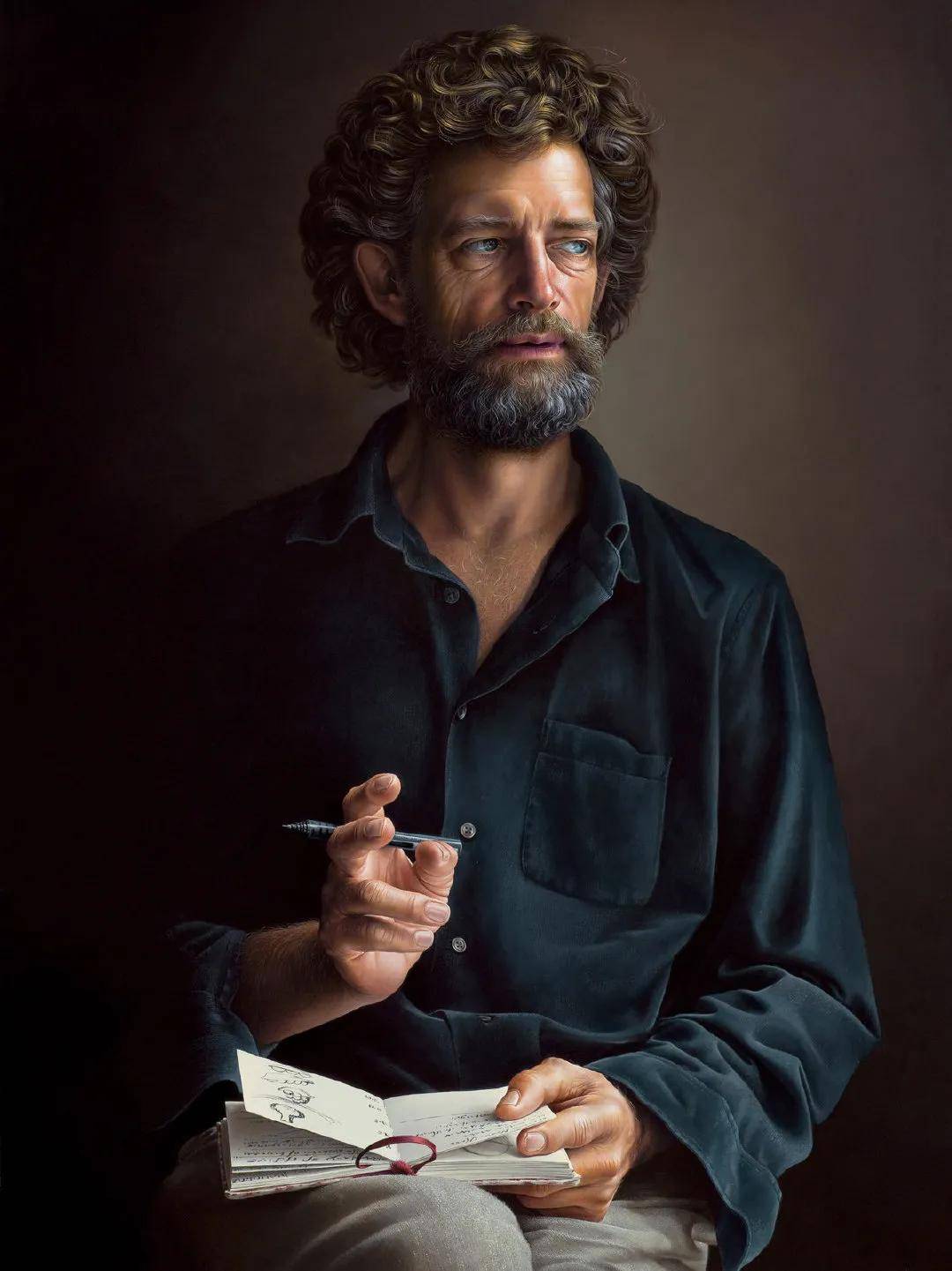 同年美术一组具象油画欣赏超写实的人物肖像