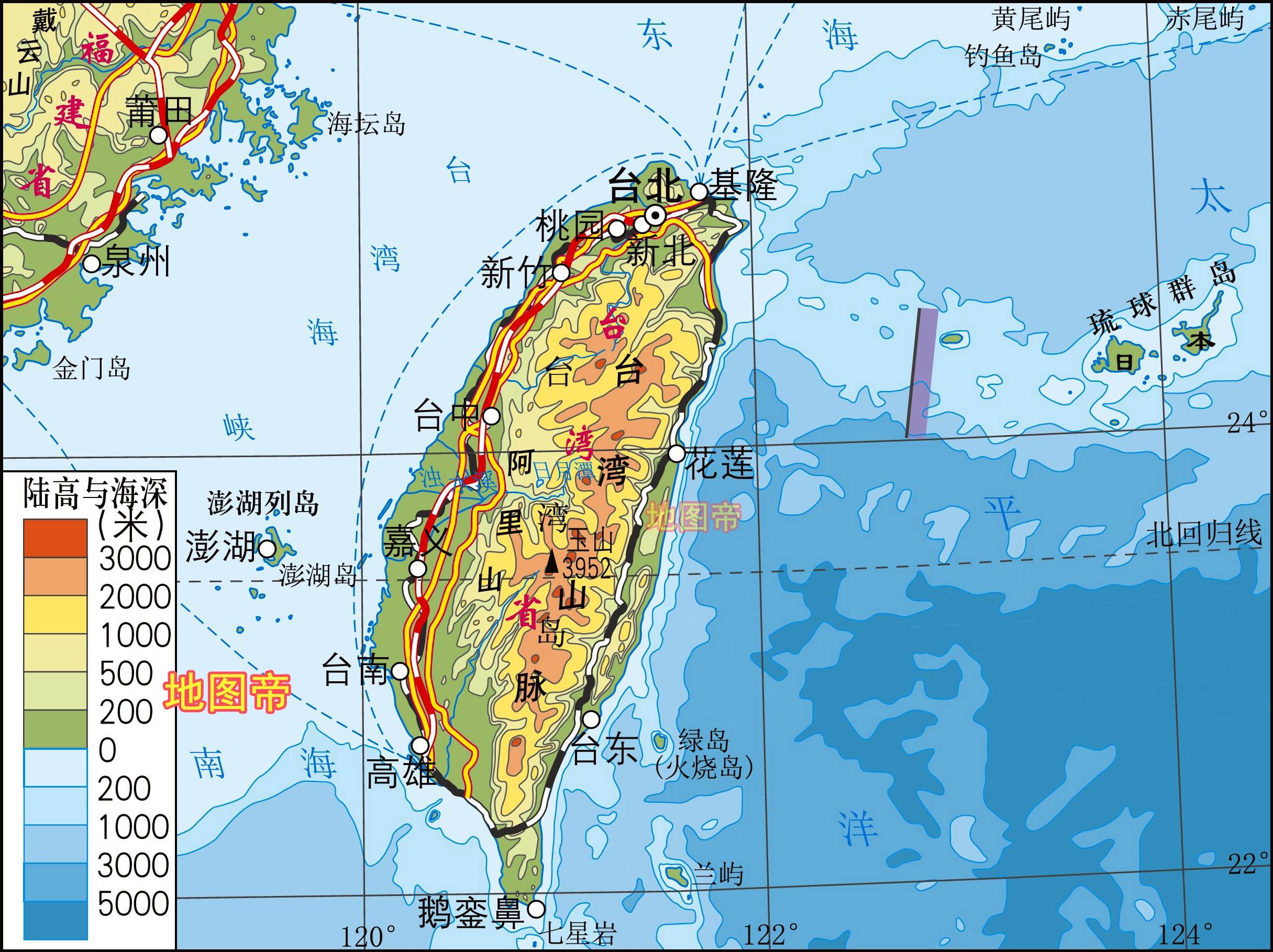 台湾岛海拔有多高 日本韩国越南菲律宾都要仰望 山脉