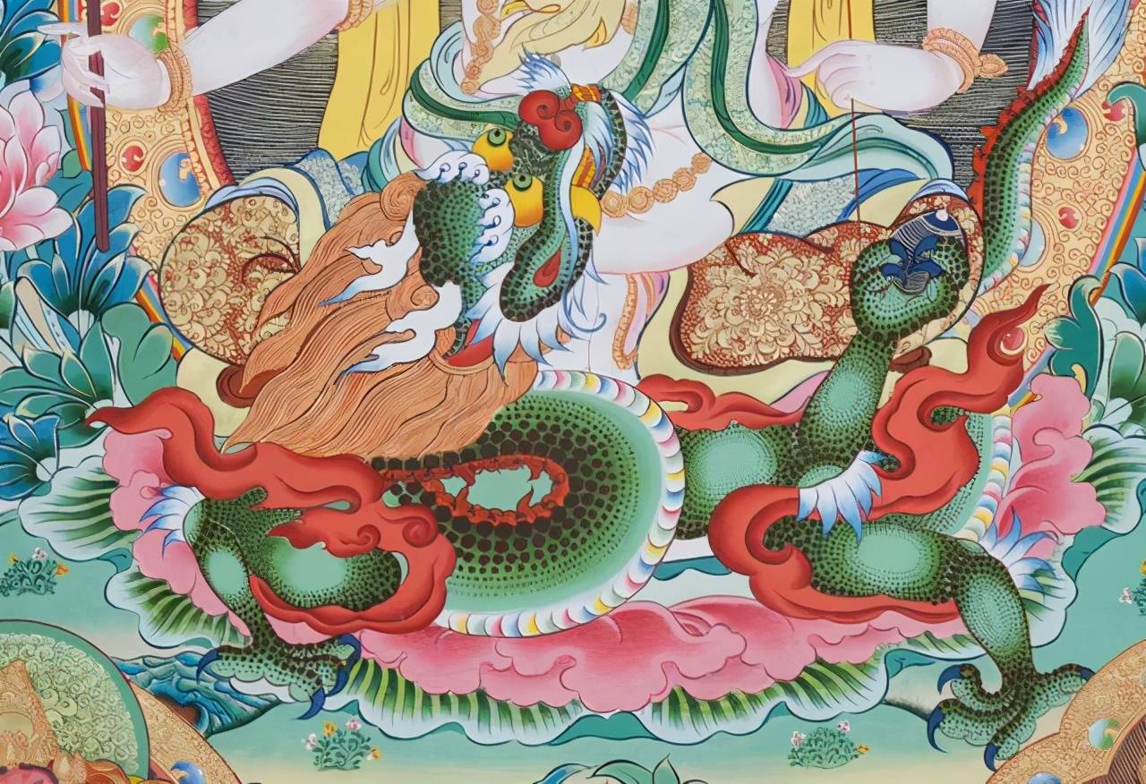 优画佳赏 | 唐卡白财神画像作品欣赏_禄金刚