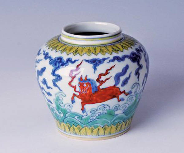 罕见明成化斗彩海马纹天字罐即将亮相2021年全国古玩艺术博览会_搜狐网