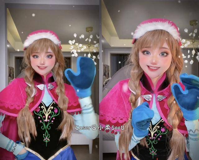 原创小柔一人cos多名迪士尼公主成功突破次元壁比原版还逼真