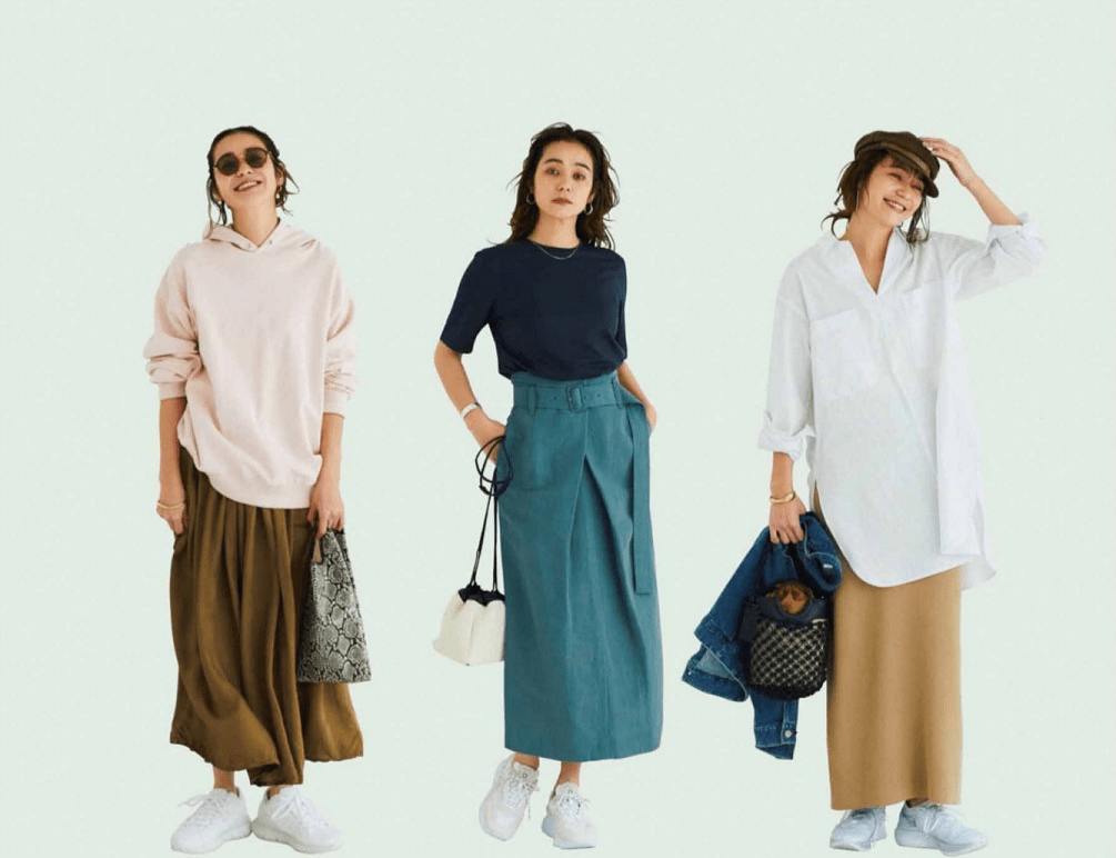 整体|高跟鞋退位，今年流行过膝长裙配运动鞋，轻松舒适还不失优雅