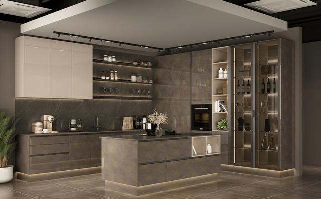 高端定制的厨房设计,实用极了,颜值高而且耐用_橱柜