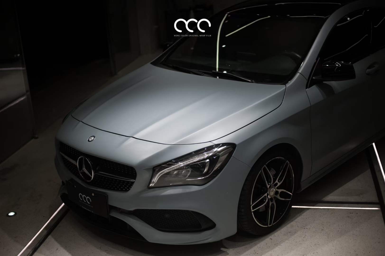 奔驰全车改色贴膜漫彩改色膜颜色战舰灰