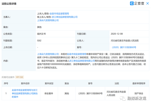 “单创”相关公司涉嫌传销被冻结10亿元 曾发律师函撤稿(图1)