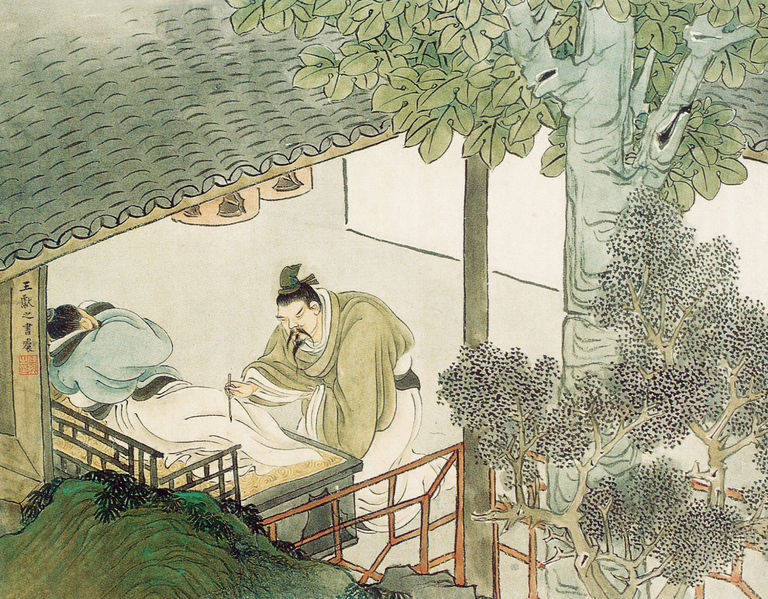 中国清時代 任熊作 群仙祝夀图人物掛け軸骨董品　捲り BD646A14-1 中国清時代 任熊作 群仙祝夀图人物掛け軸骨董品 捲り