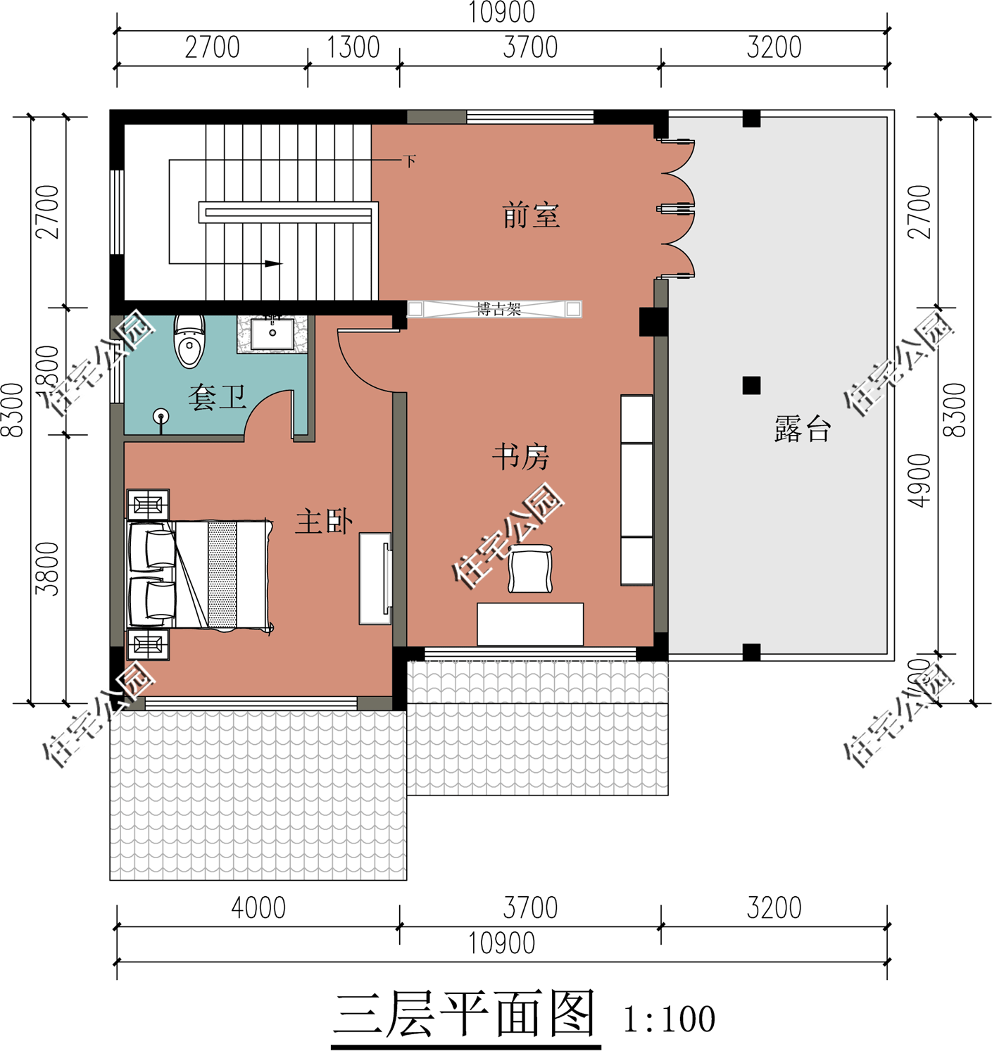 4米宽17米建房图纸图片