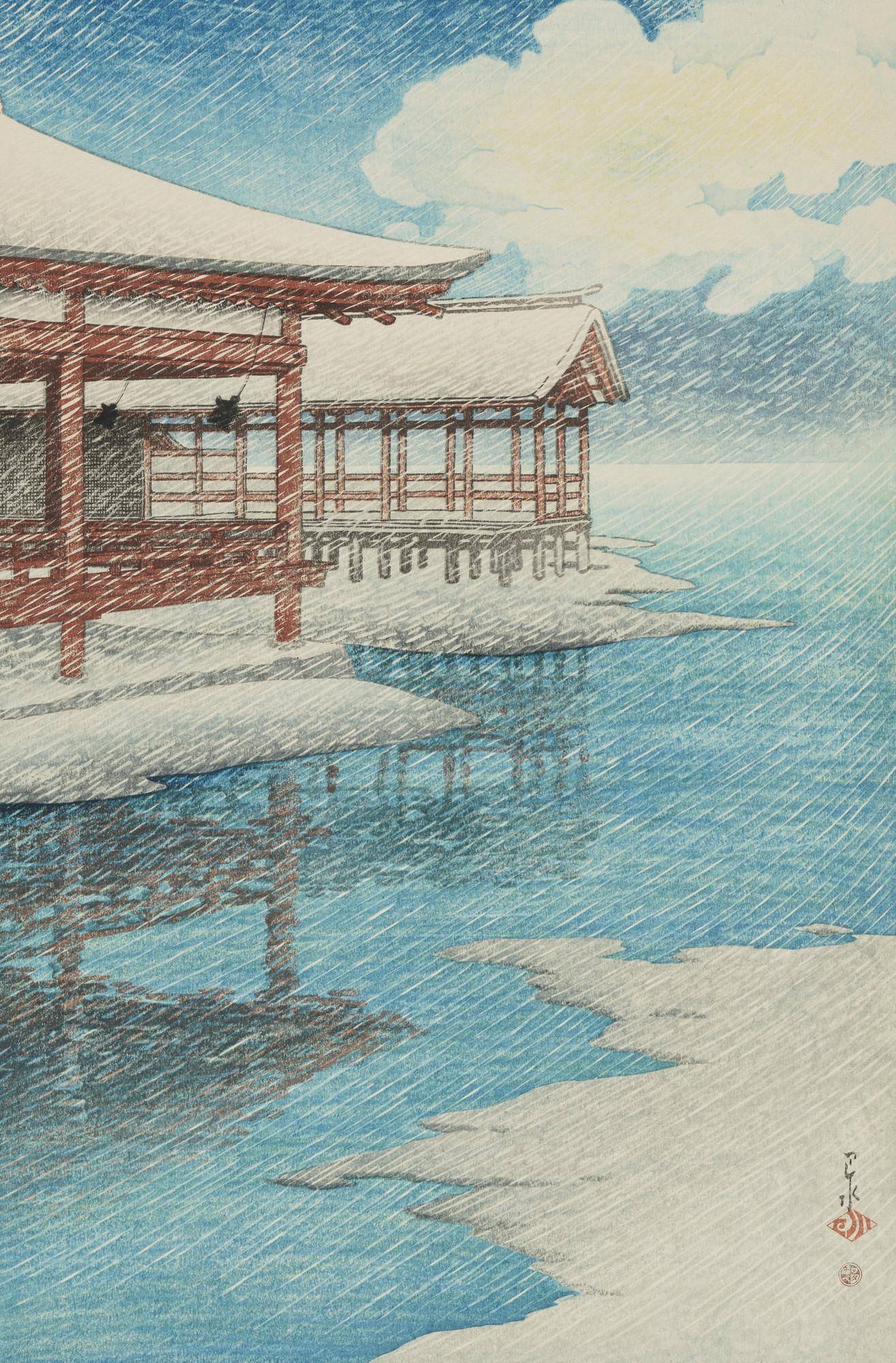 川瀬巳水笔下的静谧风景欣赏_版画
