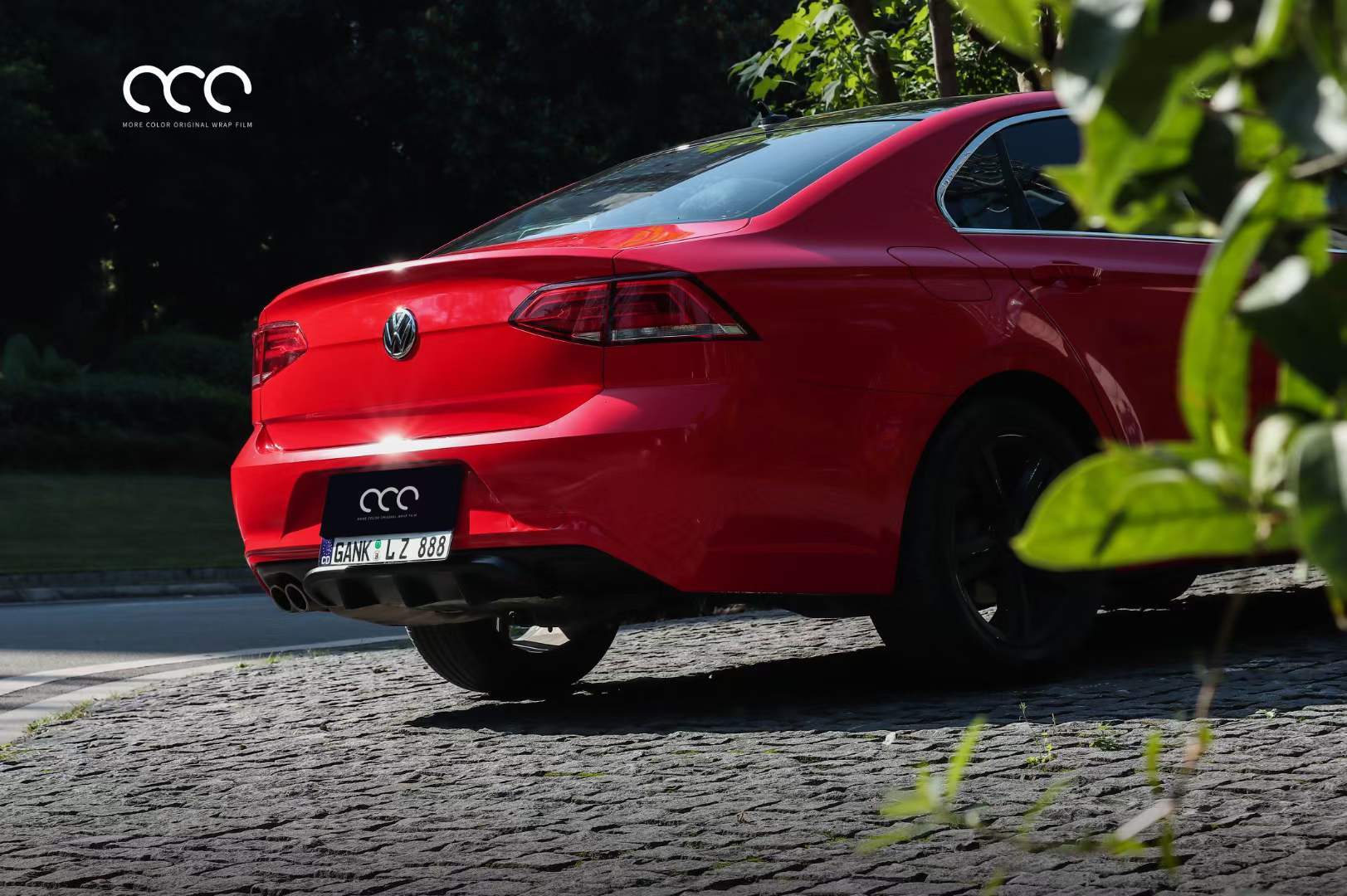 大众凌度汽车贴膜mcwrap漫彩改色膜胭脂红典藏版