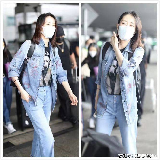 大姐|刘敏涛虽然是“阿姨辈”，穿牛仔装却嫩似小姑娘，哪像70后的人