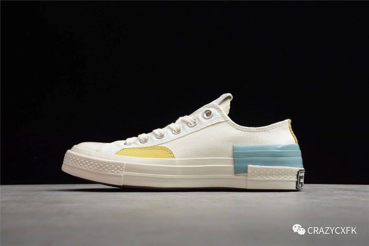 conversechuck70匡威七巧板拼接撞色帆布鞋