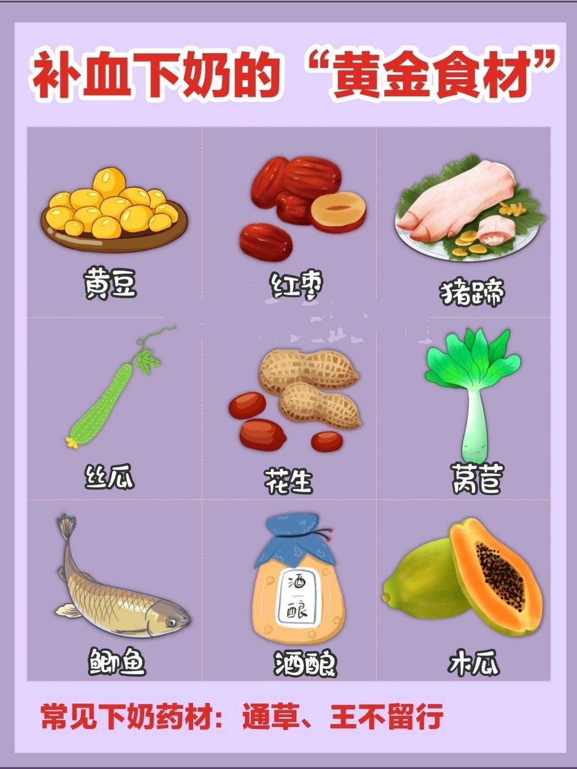 食谱|产后下奶汤|下奶追奶食谱|哺乳妈妈必备