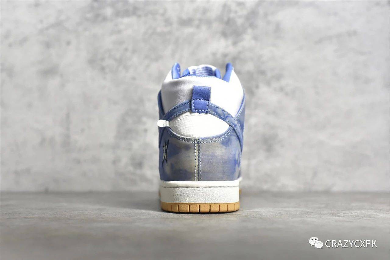 图案|耐克联名 Nike SB Dunk High SB x Carpet Company 白蓝地毯刮刮乐高帮板鞋