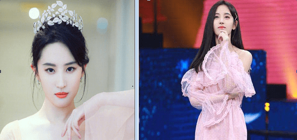 仙女|刘亦菲纱裙和鞠婧祎同框对比，曼妙身姿遮盖不住，网友：仙女本尊