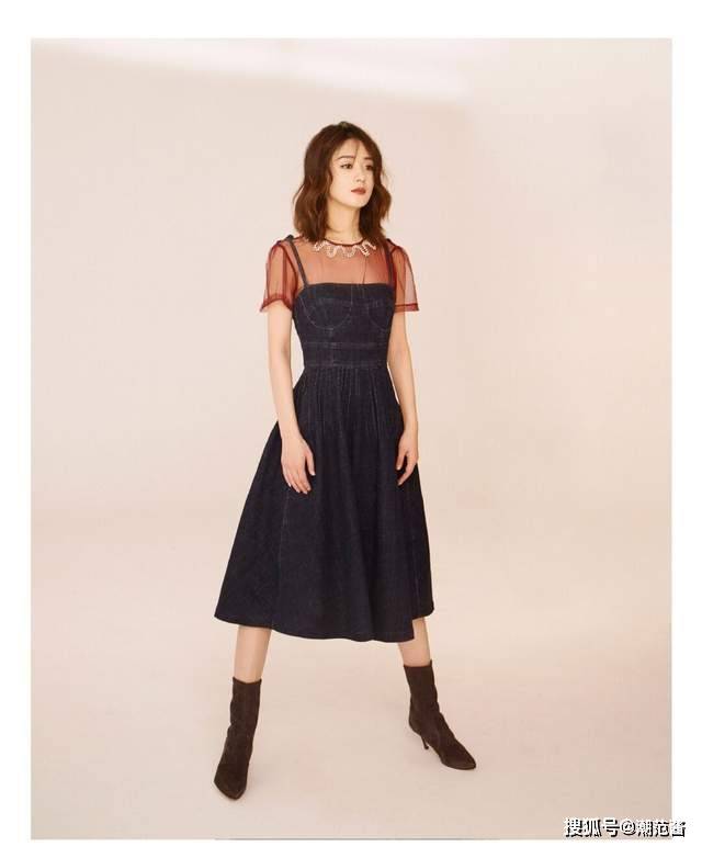 设计|赵丽颖的撩人秘诀都在这儿,圆脸妹妹吊带也可以穿出高级感