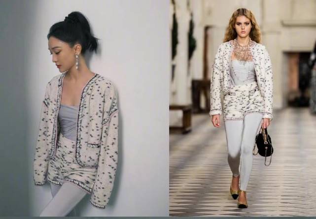 一身|周迅穿香奈儿越来越大胆!优雅套装里穿土味弹力裤,居然都没翻车